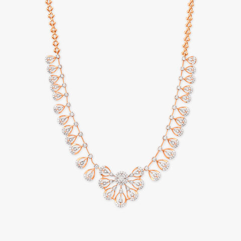 Radiant Blossoms Diamond Necklace Set