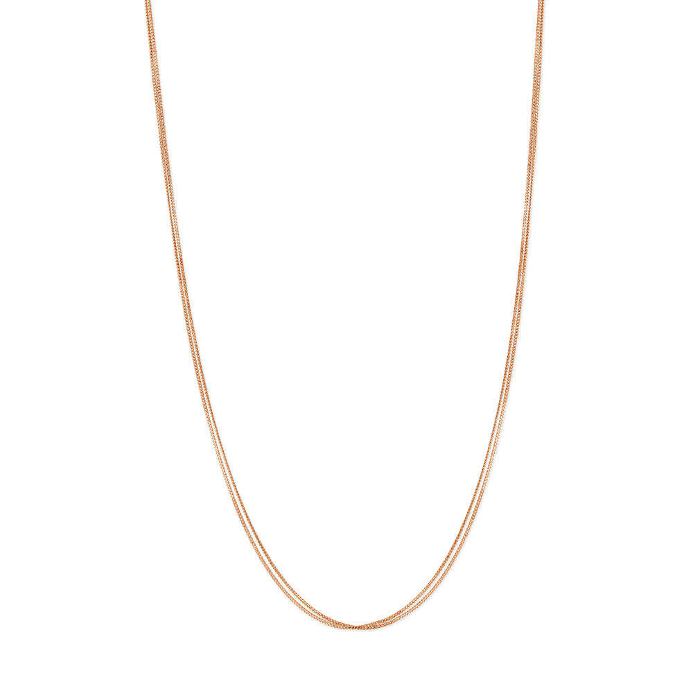 18KT Rose Gold Timeless Piece Of Modern Dual Layer Chain