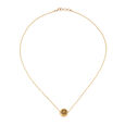 Concentric Pattern Gold Pendant with Chain,,hi-res image number null