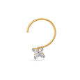 Classic Petite Gold and Diamond Nose Pin,,hi-res image number null