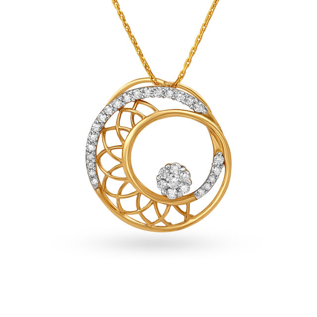 Radial Gold and Diamond Pendant,,hi-res image number null