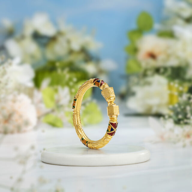 Majestic Multicoloured Gold Bangle Tanishq Online Store