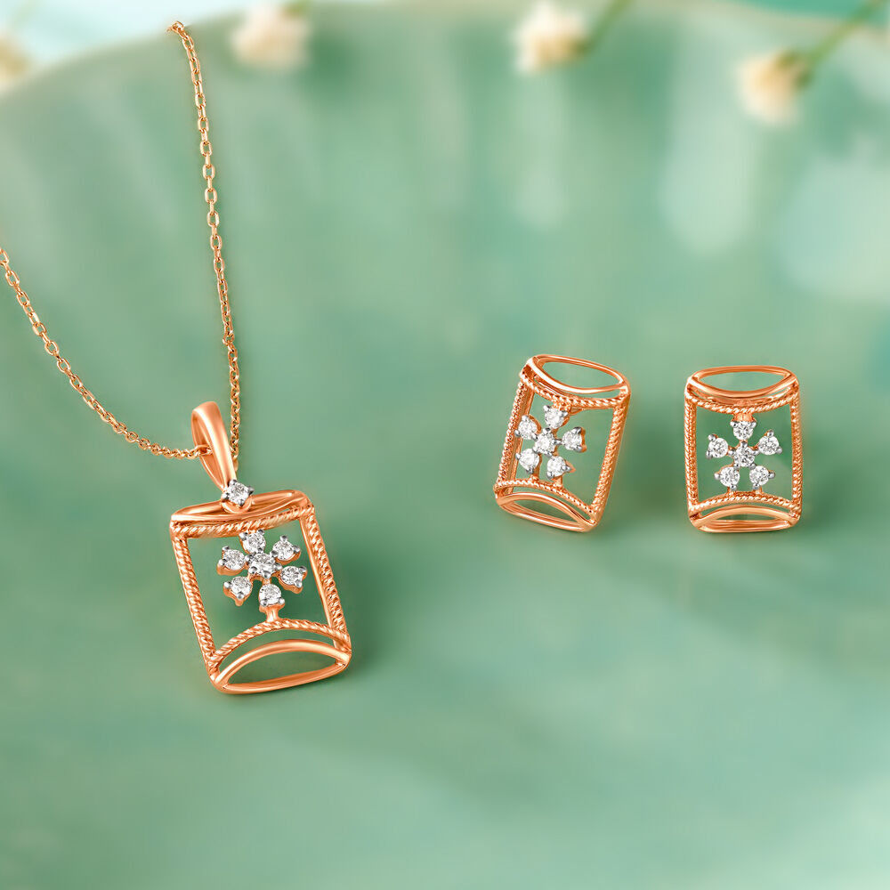 Tanishq pendant earring set discount