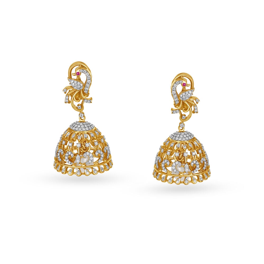Diamond jhumkas clearance tanishq