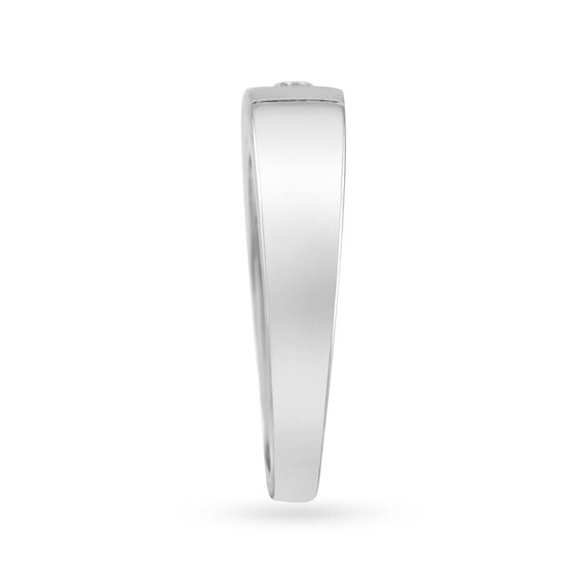 Dashing 950 Pure Platinum And Diamond Finger Band,,hi-res image number null