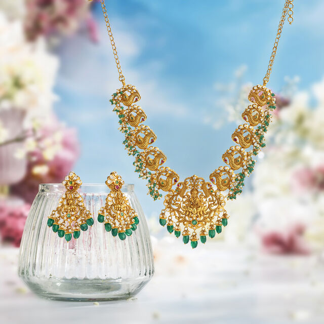 Blissful Gold Necklace Set Tanishq Online Store