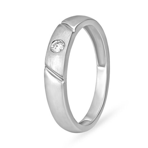 Impressive 950 Platinum Striped Ring