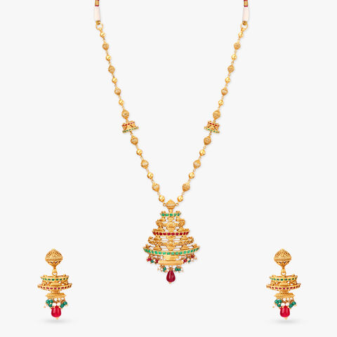 Divine Glow Gold Necklace set