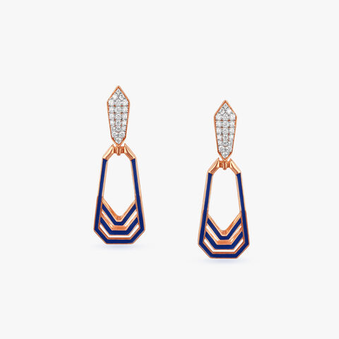 Geometric Versatility Diamond Drop Earrings