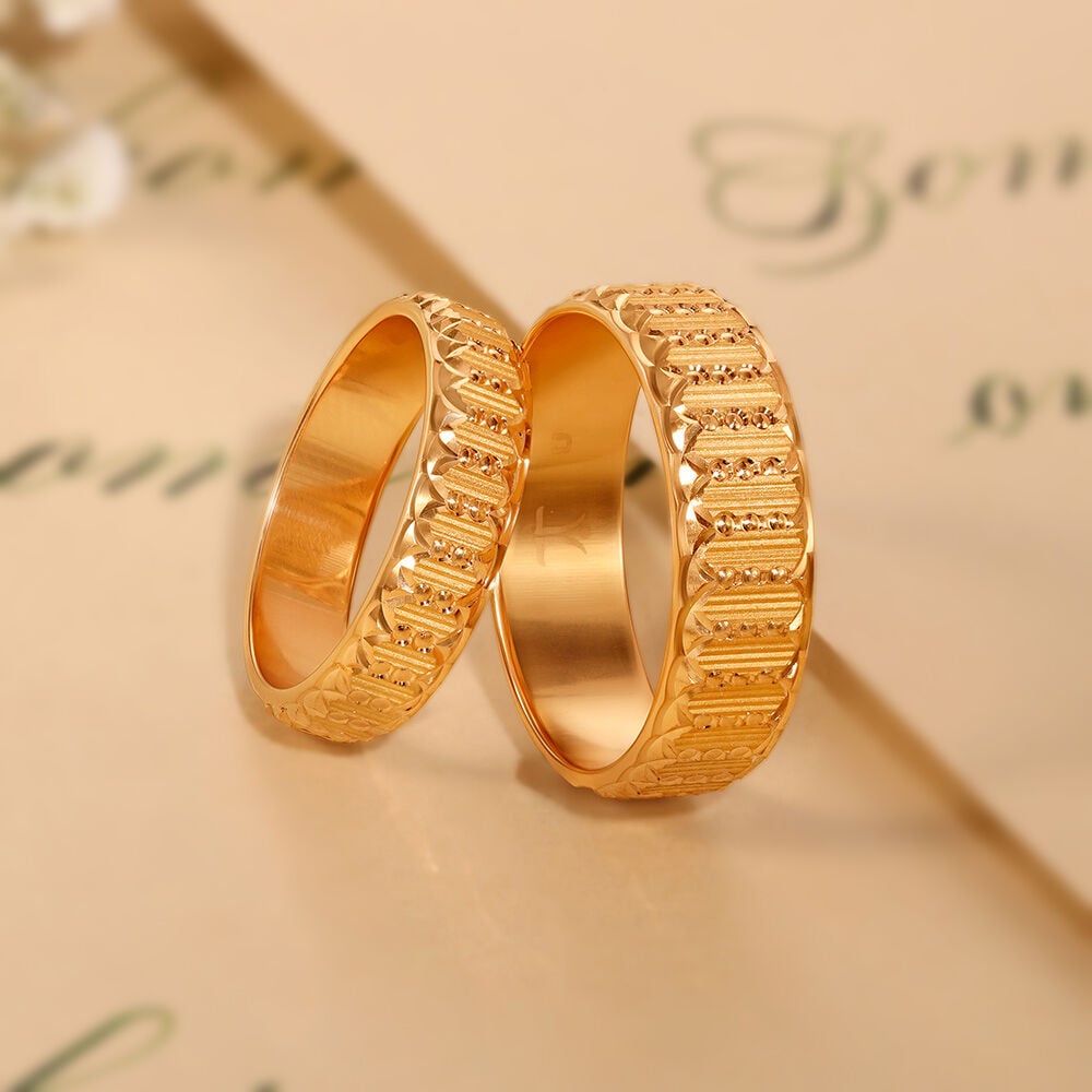 Platinum & Rose Gold Couple Rings JL PT 999 – Jewelove.US