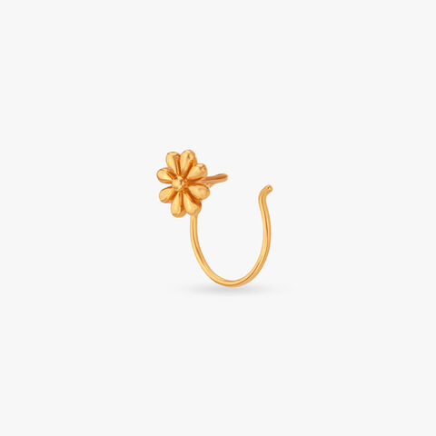 Sunlit Bloom Gold Nose Pin