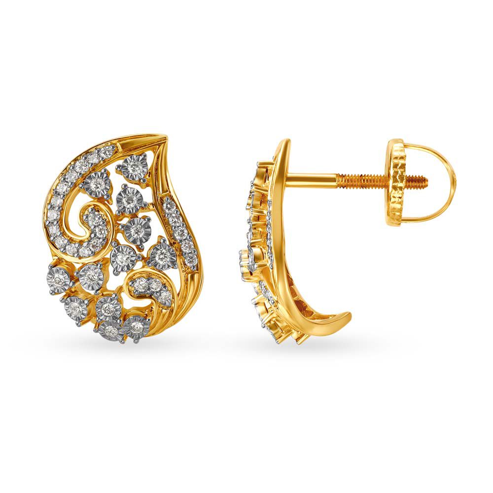 Gold bali earrings hotsell tanishq with price
