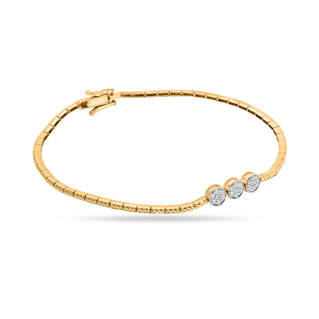 14KT Yellow Gold Diamond Bracelet,,hi-res image number null