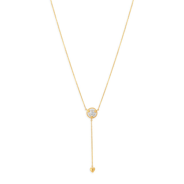Brilliant 14kt Yellow Gold & Diamond Pendant with Chain,,hi-res image number null