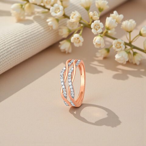 Twisted Strands Diamond Ring