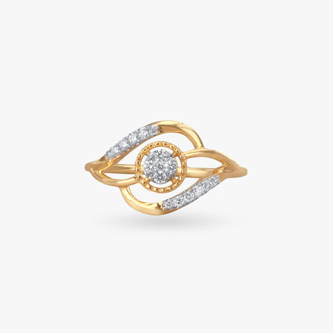 Halo Curl Diamond Ring