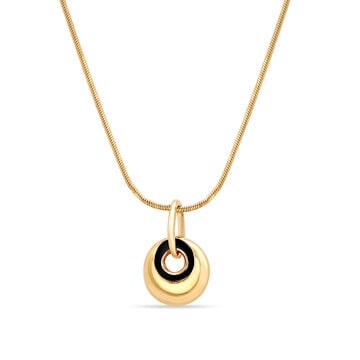 14 KT Yellow Gold Overlapping Circles Pendant