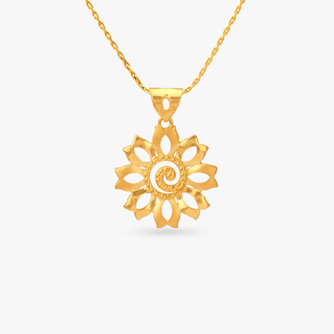Sunlit Bloom Gold Pendant
