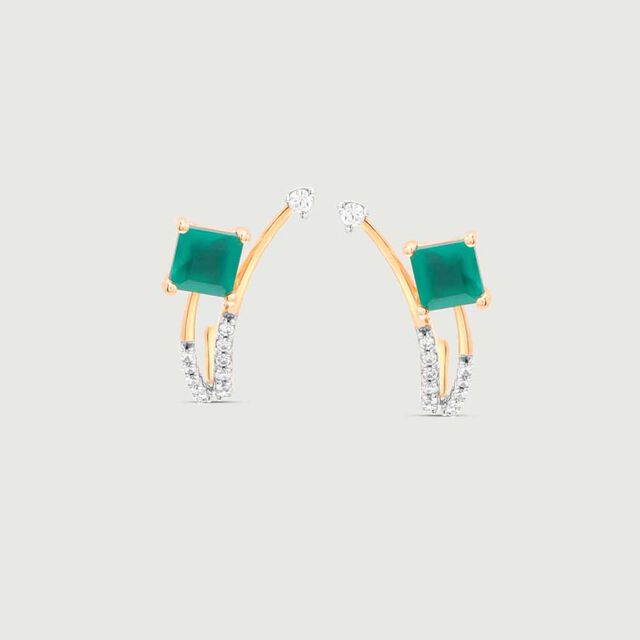 Chic Spark Diamond Hoop Earrings 4