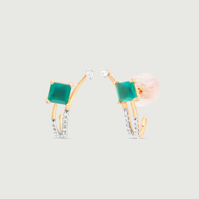 Chic Spark Diamond Hoop Earrings 5