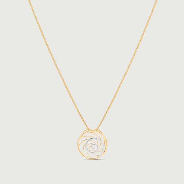 Swirly Chic Gold Pendant 3