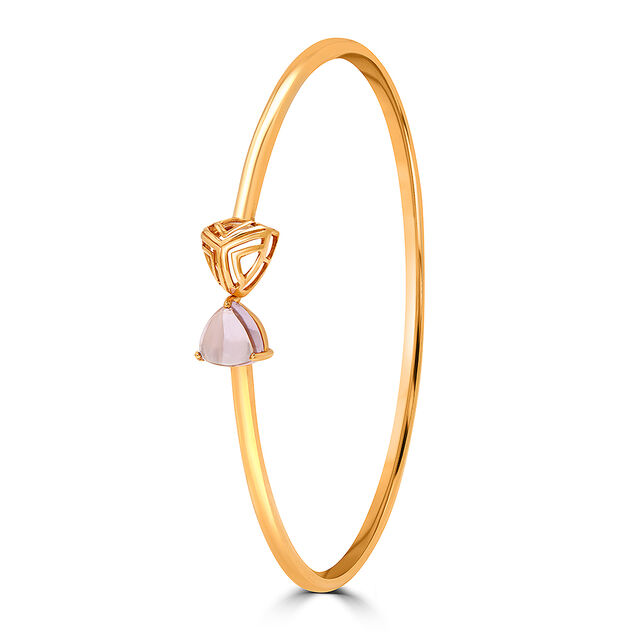 14KT Yellow Gold Amethyst Bangle 5