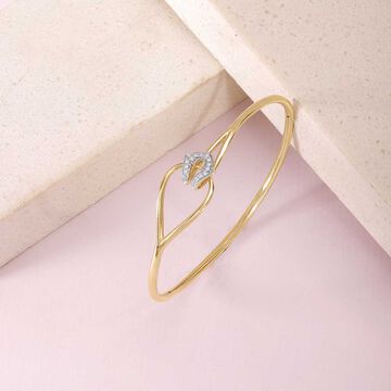 Graceful Twist Diamond Bangle
