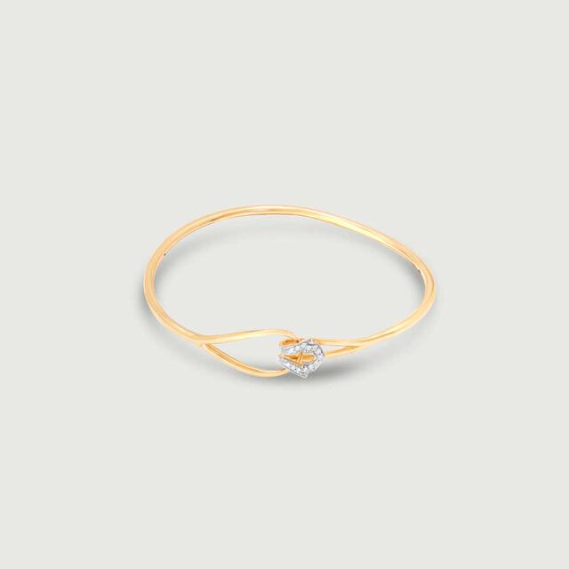Graceful Twist Diamond Bangle 4