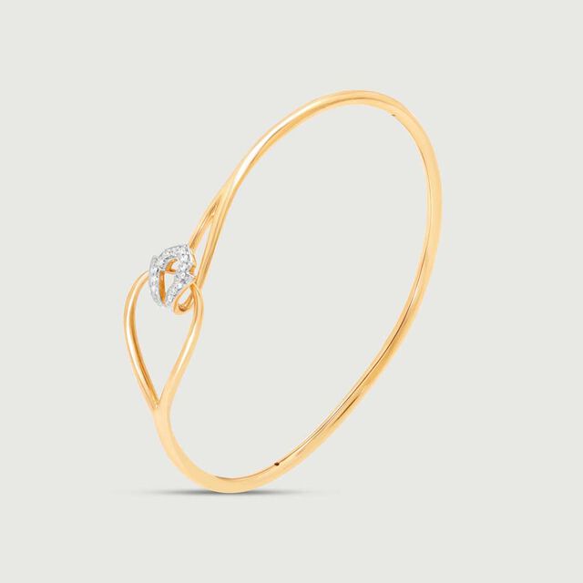 Graceful Twist Diamond Bangle 5