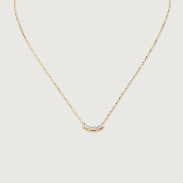 Curved Spark Diamond Necklace 3