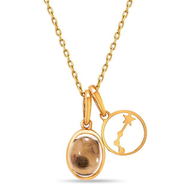 18KT Rose Gold Aries Birthstone Pendant 2