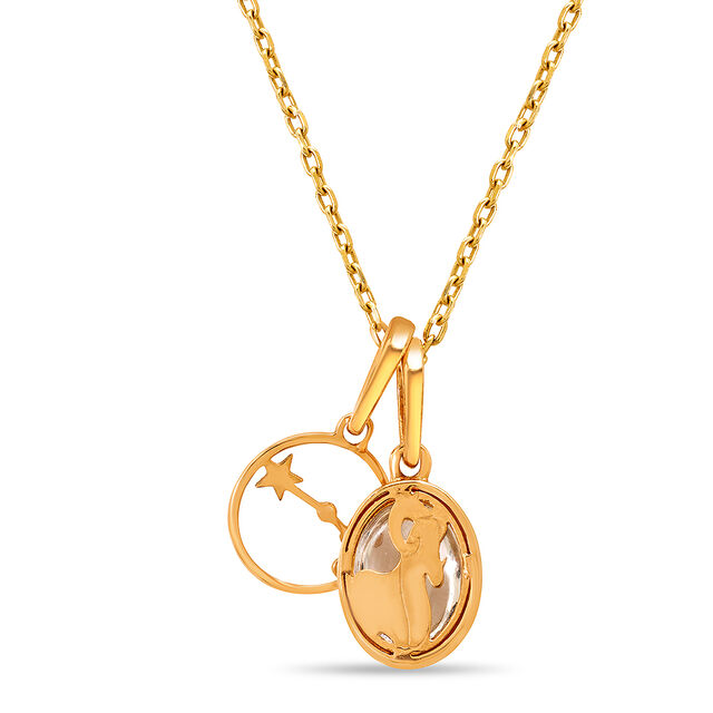 18KT Rose Gold Aries Birthstone Pendant 4
