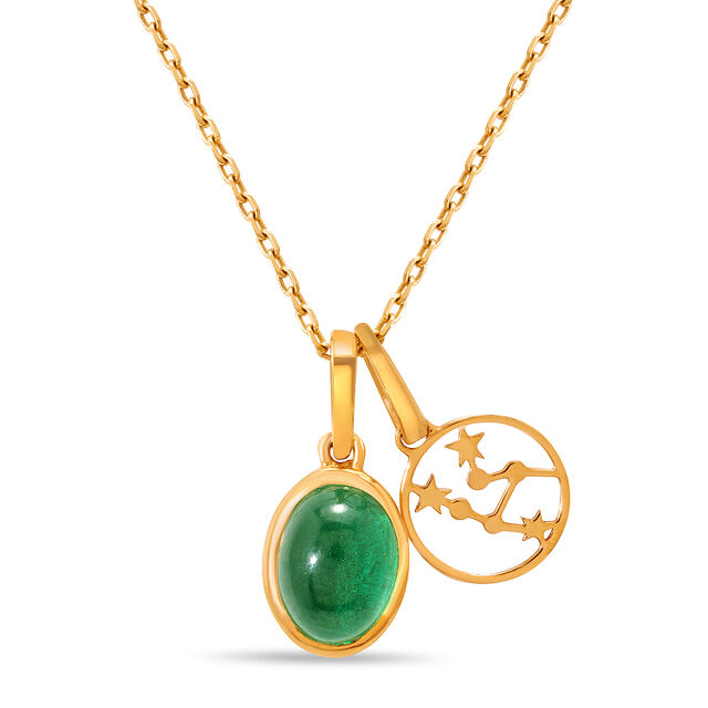 14kt Gold Taurus Birthstone Pendant 2