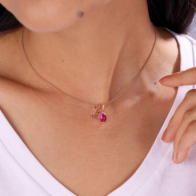 14KT Rose Gold Cancer Birthstone Pendant 