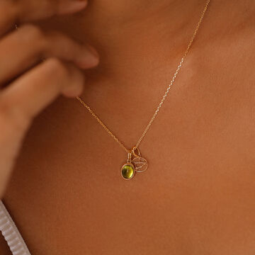 18KT Leo Birthstone Pendant