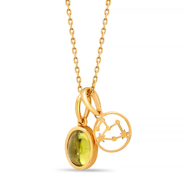 18KT Leo Birthstone Pendant 4