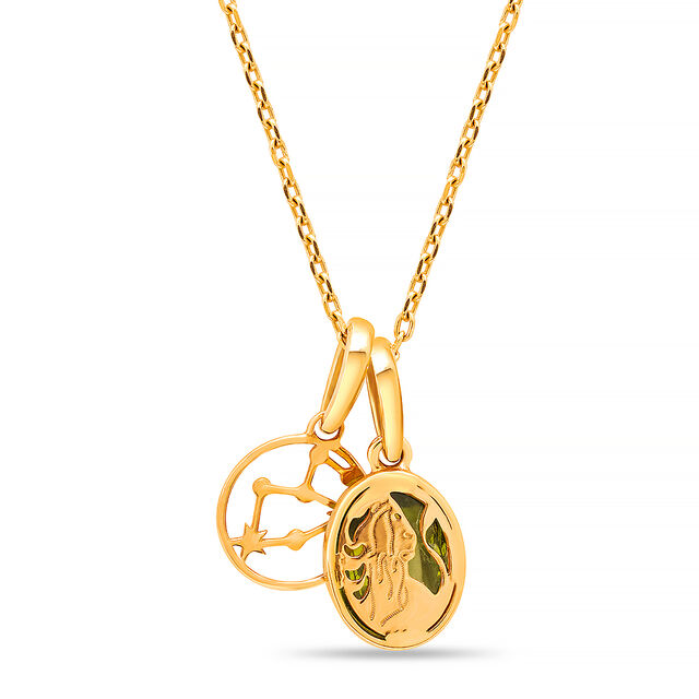 18KT Leo Birthstone Pendant 5
