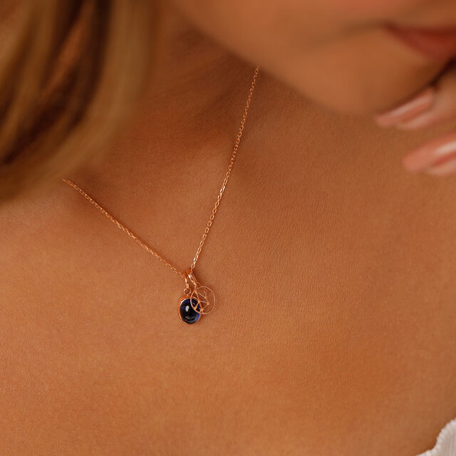 14KT Rose Gold Virgo Birthstone Pendant 
