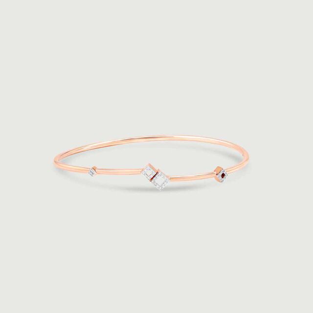 Edgy Glimmer Diamond Bangle 3