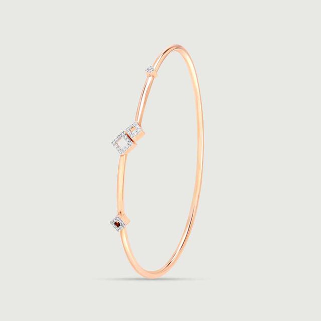 Edgy Glimmer Diamond Bangle 4
