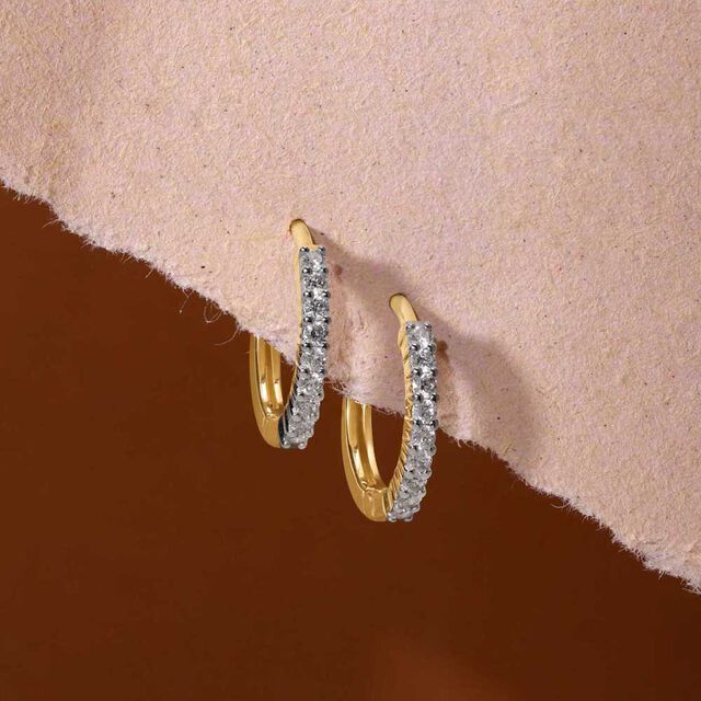 Vivid Urban Diamond Hoop Earrings 