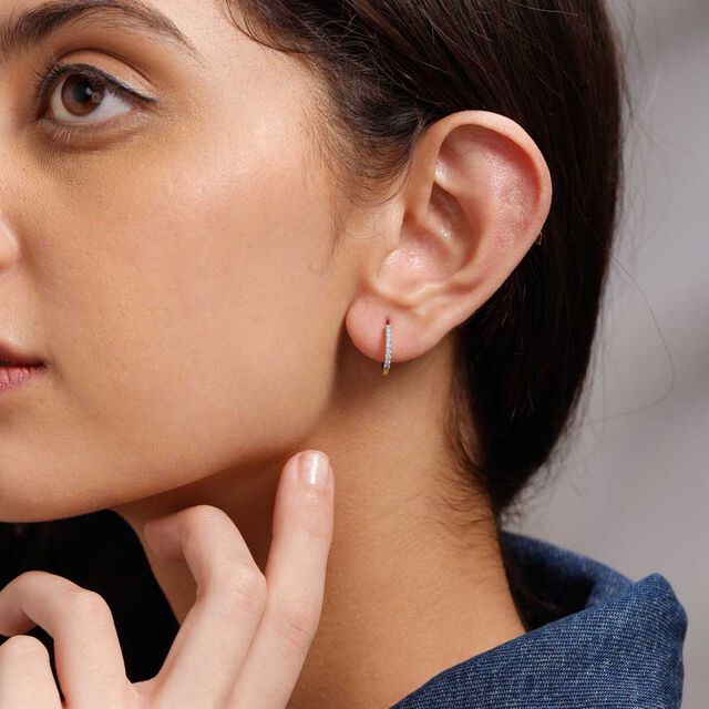 Vivid Urban Diamond Hoop Earrings 2