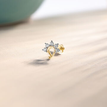 Paisley Princess Diamond Nose Pin