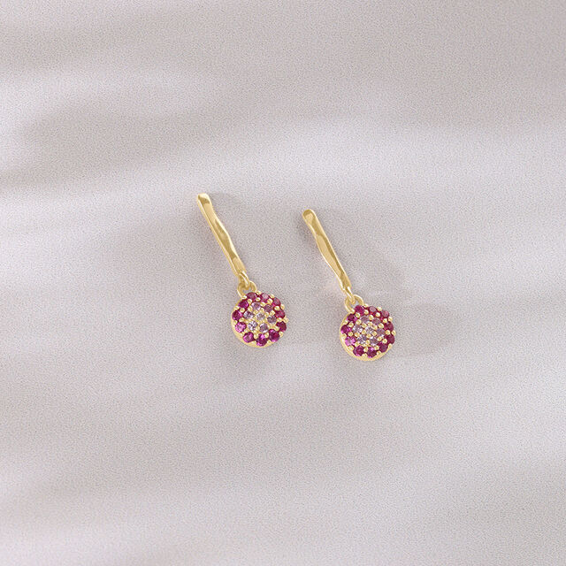 Berry Bling Zirconia Drop Earrings 