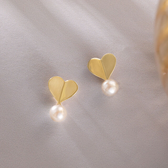 Sweetheart Glow Gold Earrings 
