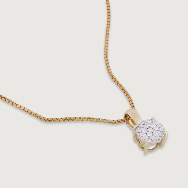 Dual Tone Gold & Diamond Pendant 3