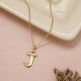Letter Perfect 'J' Gold Pendant 2