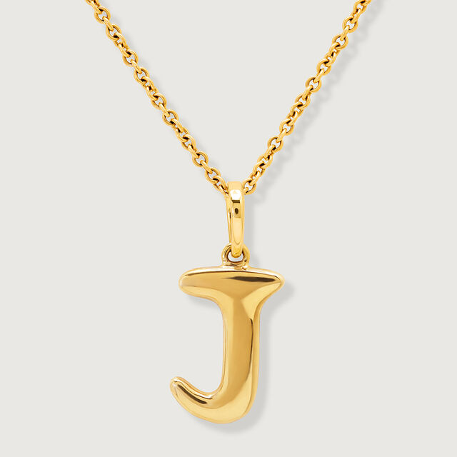 Letter Perfect 'J' Gold Pendant 4