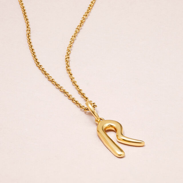 Letter Perfect 'R' Gold Pendant 