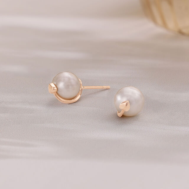 Heartbeat Glow Gold Earrings 